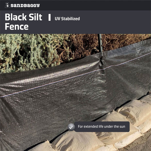 Wire Back Silt Fence (100% DOT Compliant) - Black / Orange – Sandbaggy