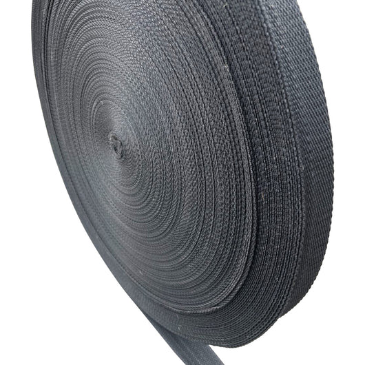 SHUESS Black Durable Nylon Webbing, 55 Yards Heavy Duty Nylon Webbing Strap, Flat Nylon Straps 1 inch Wide Webbing Strap for Pet Collars, Seat Belt