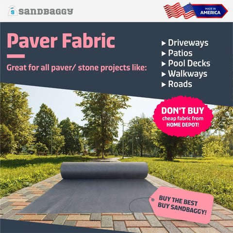 geotextile fabric in paver walkways