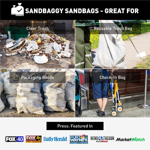 Sandbaggy Large Sandbags - Size: 25 x 40 - Thick Heavy Duty Contractor  Bags, Heavy Duty Garbage Bags, Dumpster Bag, Construction Trash Bags
