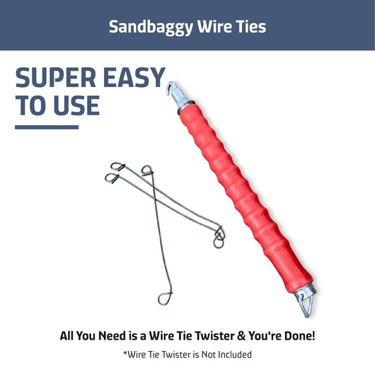 Double Loop Rebar Wire Ties - 16 Gauge Steel (4 Sizes Available) – Sandbaggy