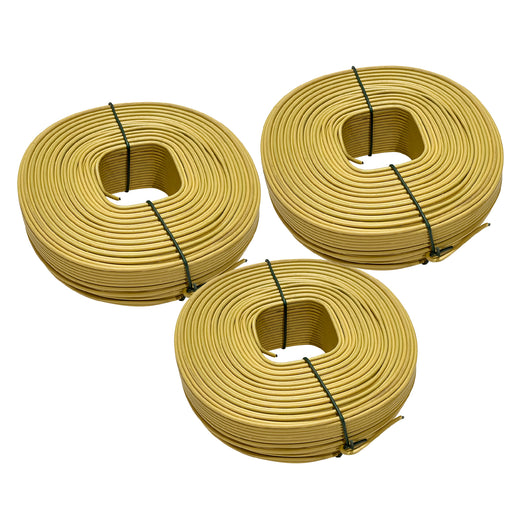 Sandbaggy PVC Coated Rebar Tie Wire Roll 16 Gauge | Yellow Rust-Proof |  Works With Plastic Epoxy Rebar | Approx. 300 ft Roll, 3 lbs Pack of 1 