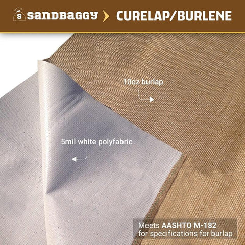 Burlap Concrete Curing Blankets - Curelap / Burlene - 10 ft Wide
