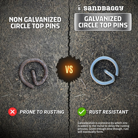 Galvanized Steel Circle Top Pins