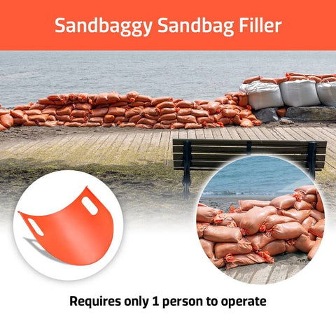 Using a sandbag shovel is the best way to fill sandbags for erosion control and flood prevention.