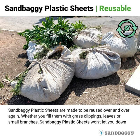 Reusable Poly Squares for gardeners and landscape contractors are better than traditional garden trash bags.