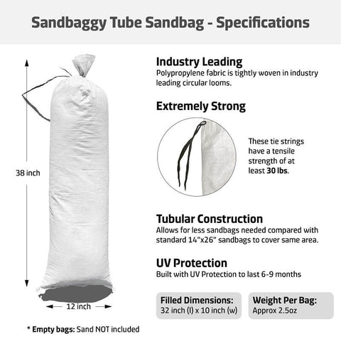 Tube Sandbags for Trucks, Erosion, & Flooding - Sandbaggy