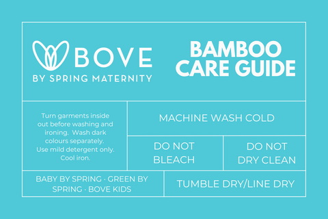 Bamboo Fabric Wash and Care Guide - Bove by Spring Maternity