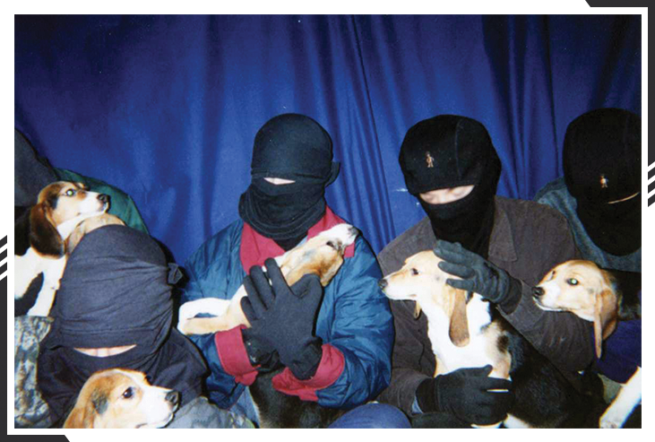 ALF members with recently “liberated” beagles 