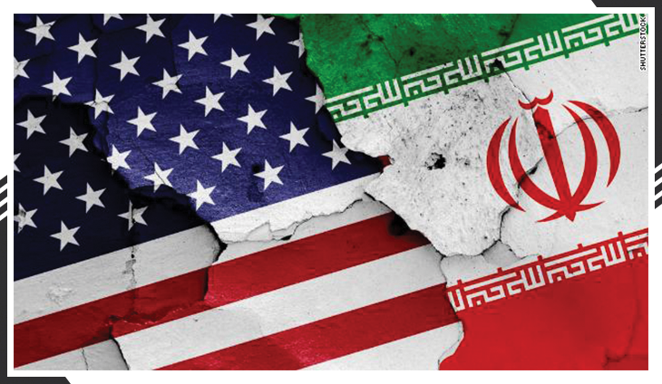 US and Iran flags