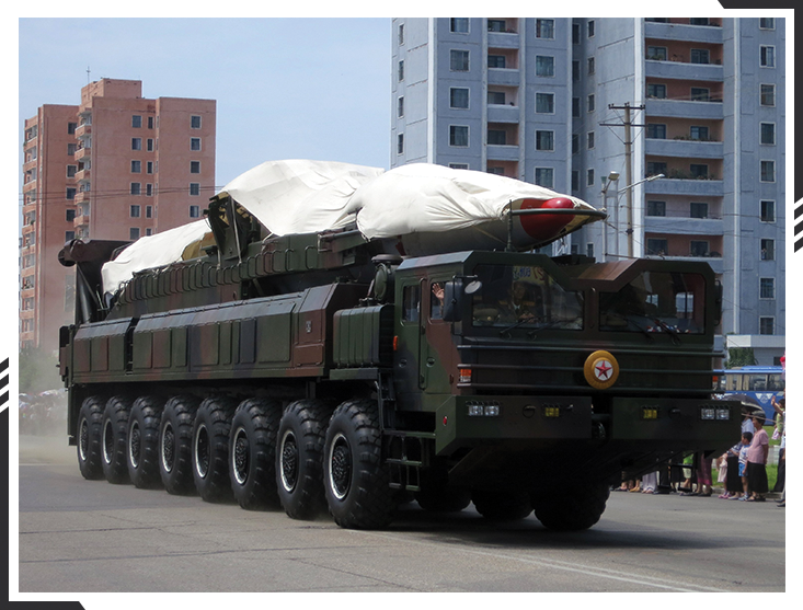 North Korean missile on truck