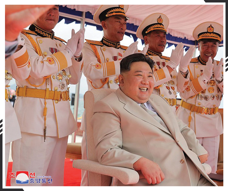 Kim Jong Un looking jolly
