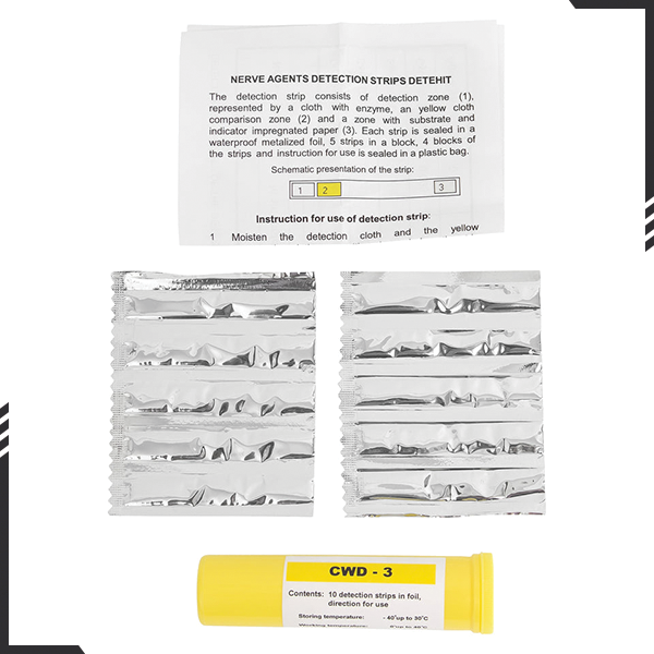 MIRA Safety's CWD-3 Detehit Chemical Warfare Agent (CWA) detection strips