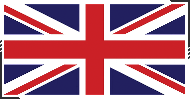 The UK union jack flag