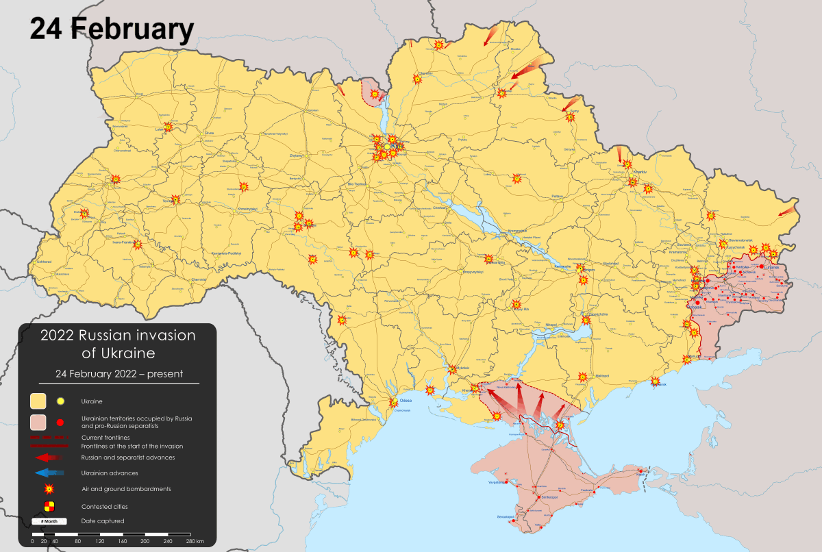 Russian invasion of Ukraine infographic