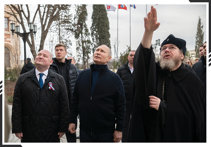 Putin visits Crimea on the anniversary of its annexation.