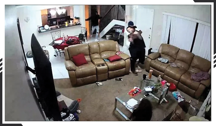 Still footage of a violent home invasion in Florida