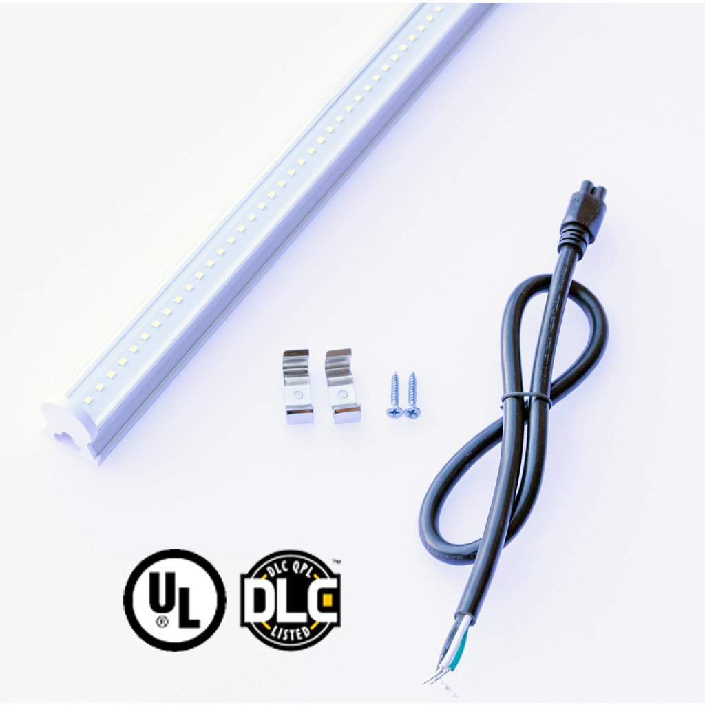 22W 4ft LED Integrated Tube, 6000K, (UL+DLC), 5 Year Warranty, 10 Pack ...