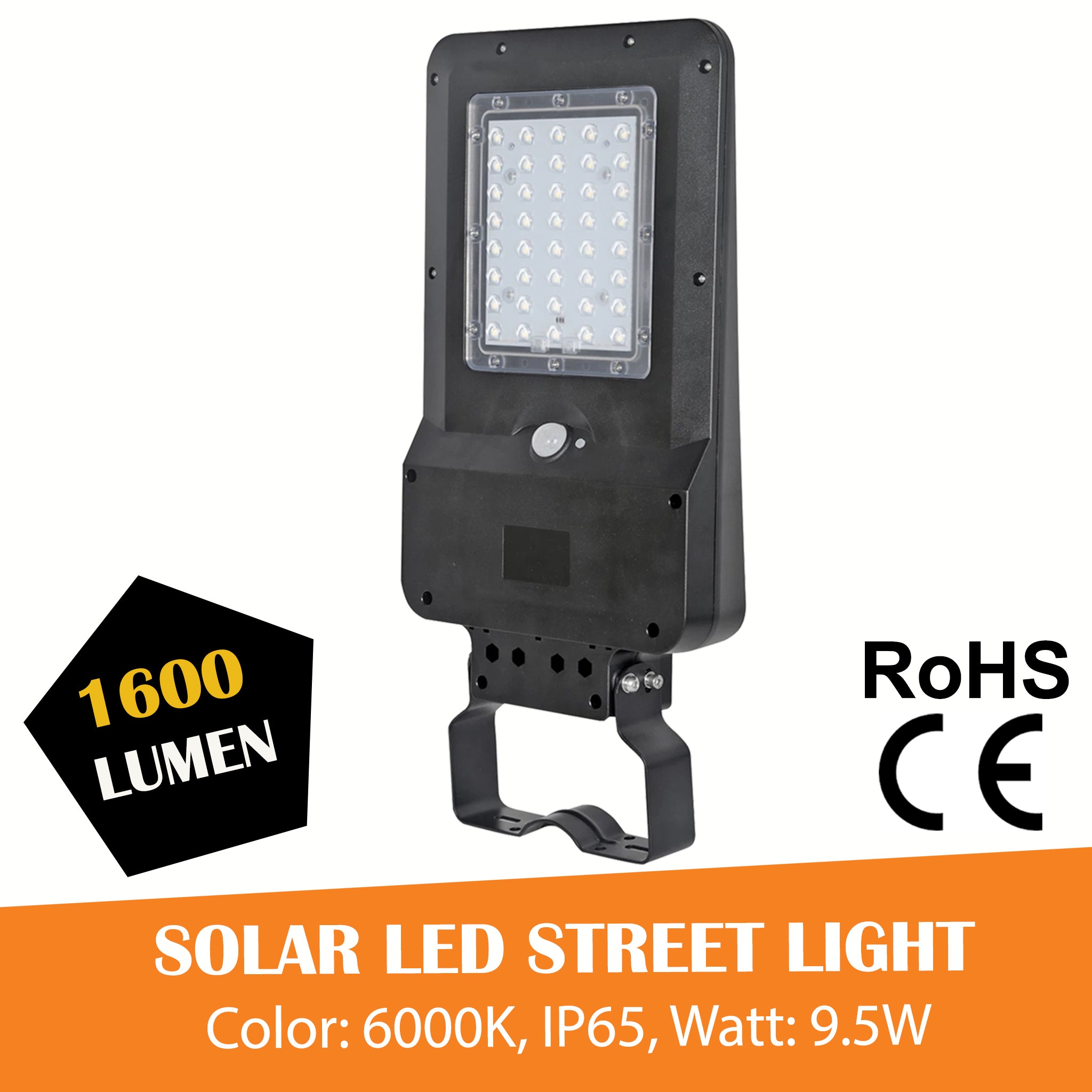Den anden dag Syd plast LED Street Light Solar Powered Area Lighting, 1600 Lumen, Color 6000K –  Green Solar LED