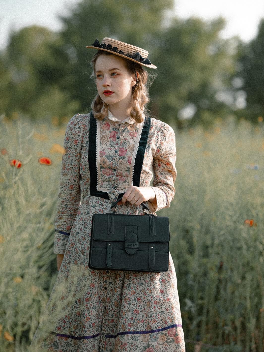 11 Inch Vegan Messenger Bag in Cherry Red