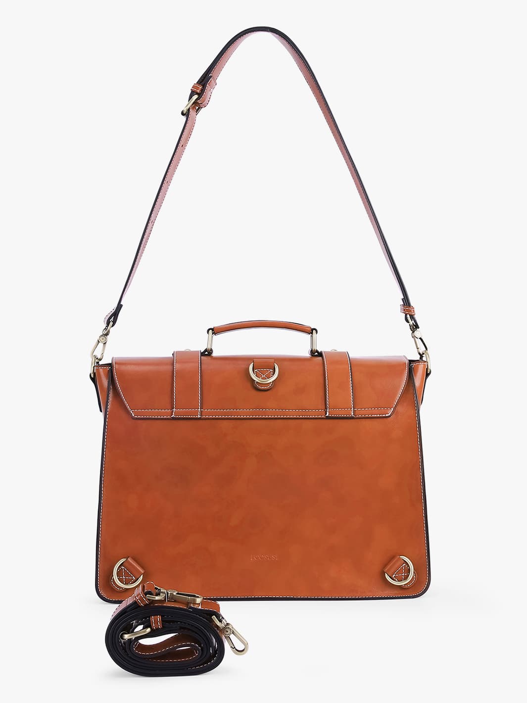 Classic Bow Briefcase: Vintage Leather for Women– Ecosusi