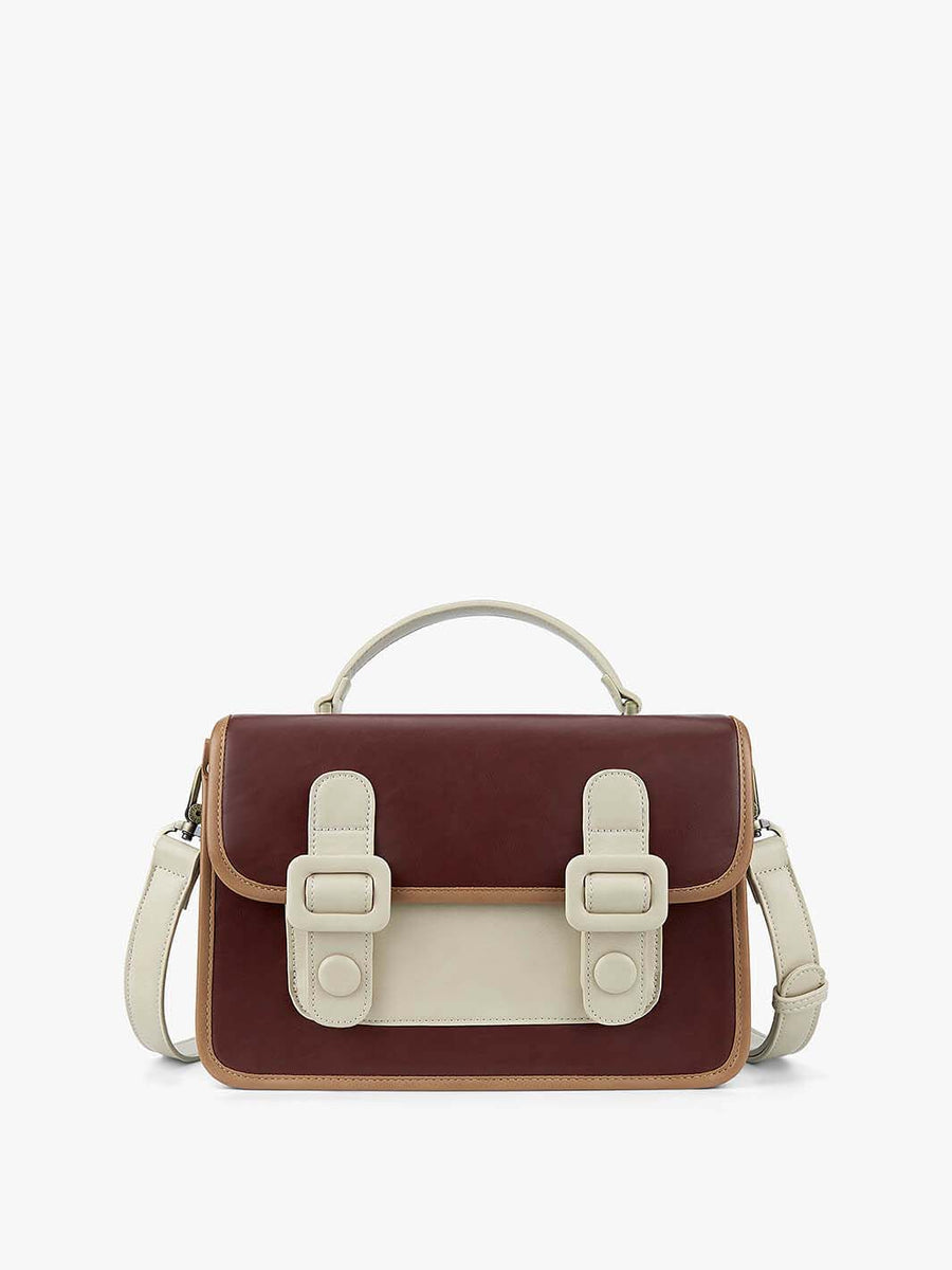 Zinnia small briefcase-Brown – ECOSUSI