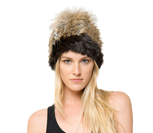 real fur beanie hat