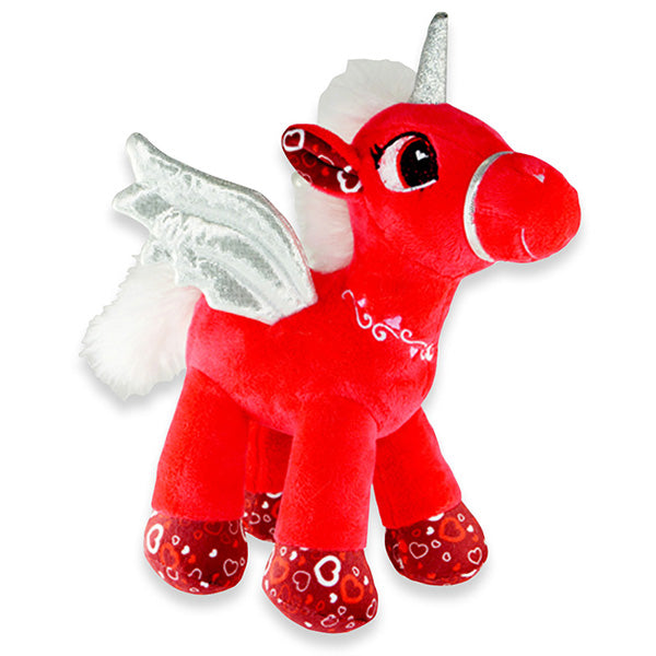 red unicorn plush