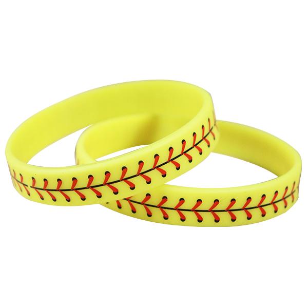 Baseball Rubber Bracelets - 12 Pc.