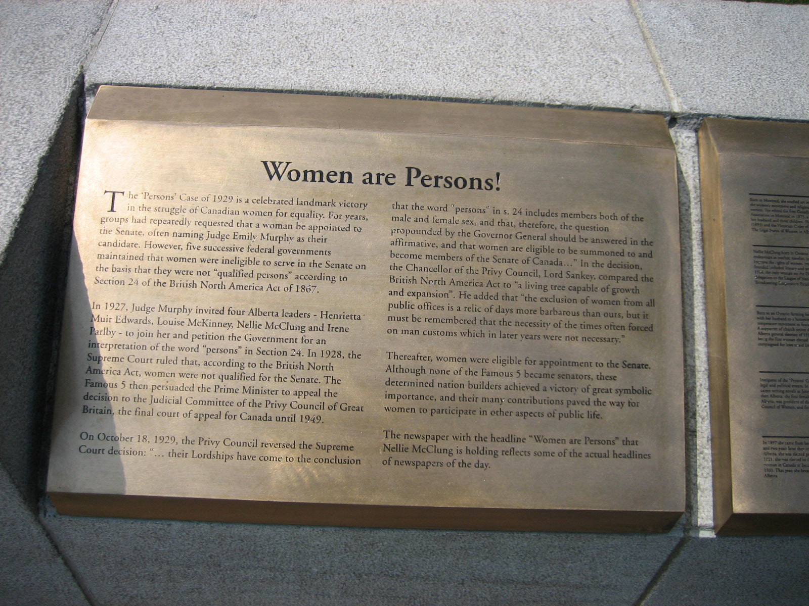 Persons Case Canada 1929