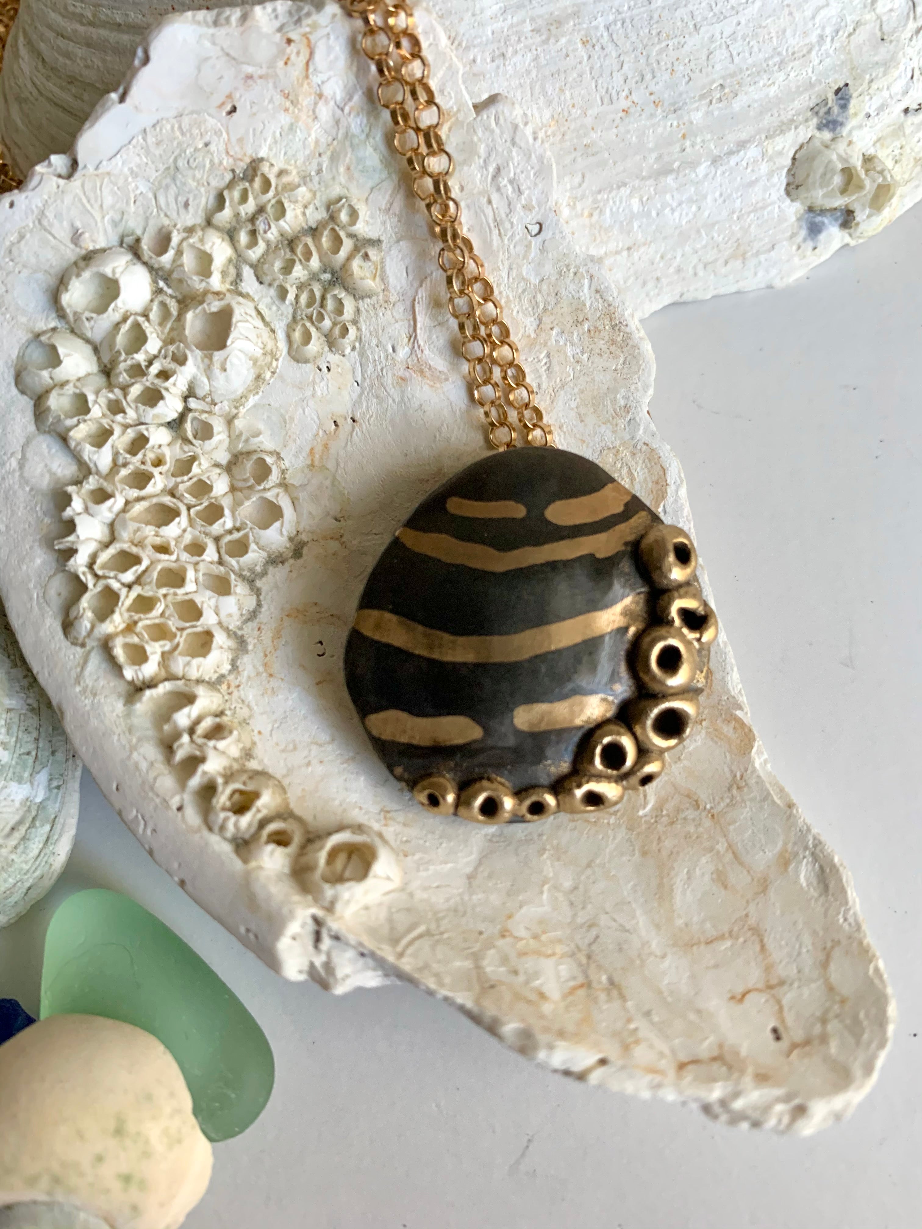 Art imitates life barnacle shell and barnacle shell necklace