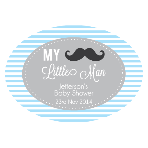 My Little Man Baby Shower Birthday Party Personalized Invitation