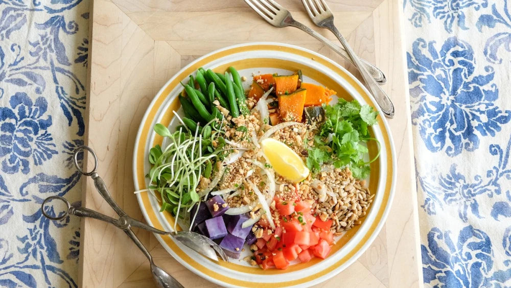 Burmese Style Squash & Okinawan Sweet Potato Salad