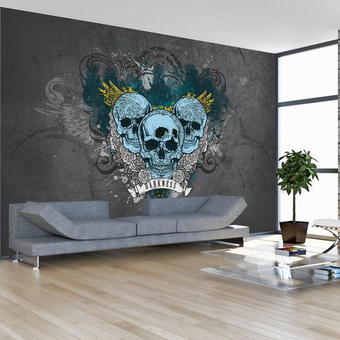 Mural featuring skulls