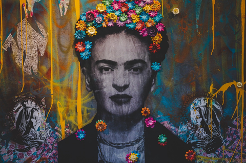 Wall mural featuring Frida Kahlo