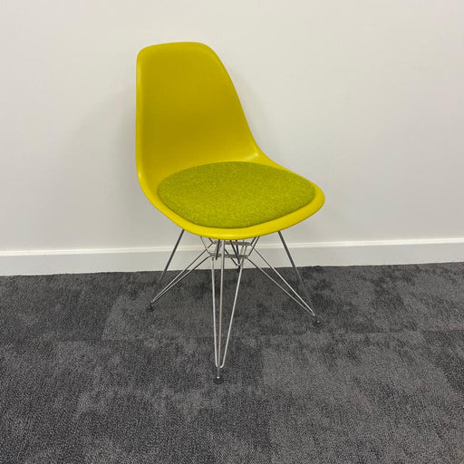 Yellow eames shop style chair