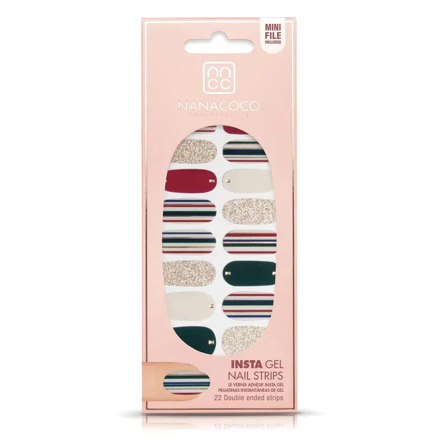 NANACOCO Insta Gel Nail Strips 22 strips Gloss (Cocktail Party) % | product_vendor%