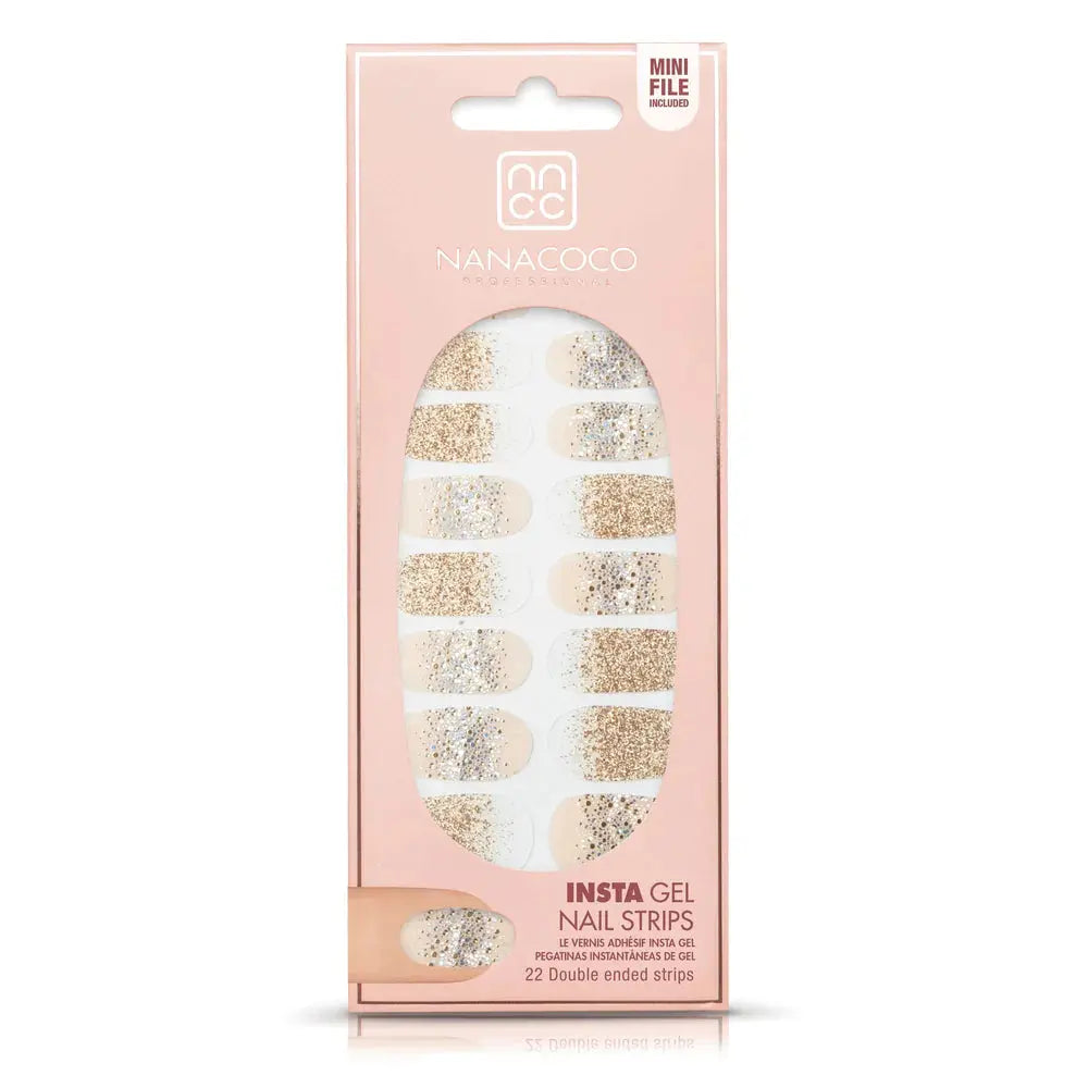 NANACOCO Insta Gel Nail Strips 22 strips Gloss (Dazzling Glitter) % | product_vendor%