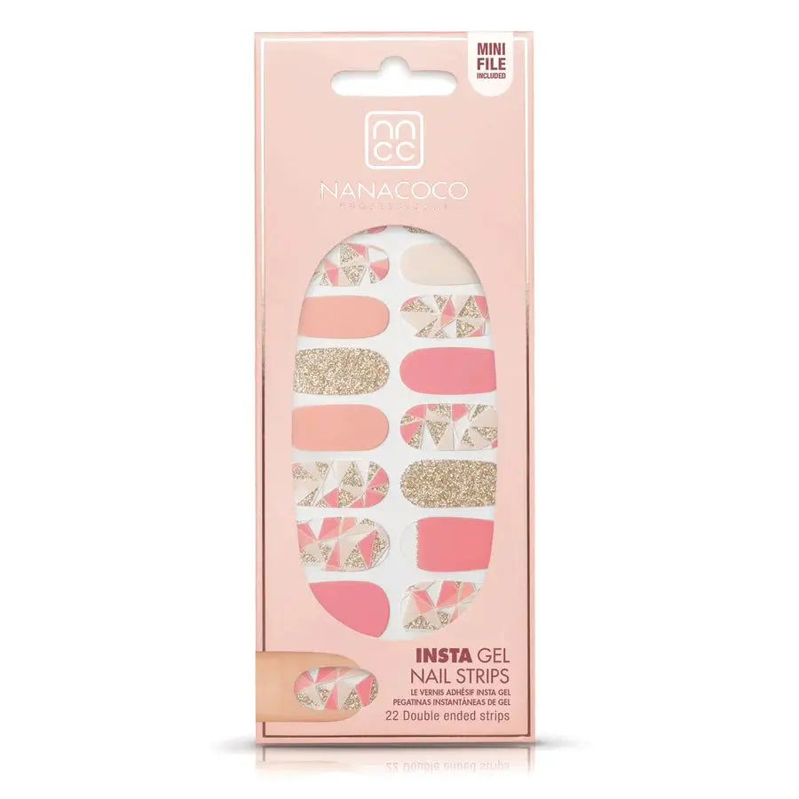 NANACOCO Insta Gel Nail Strips 22 strips Gloss (Pink Champagne) % | product_vendor%