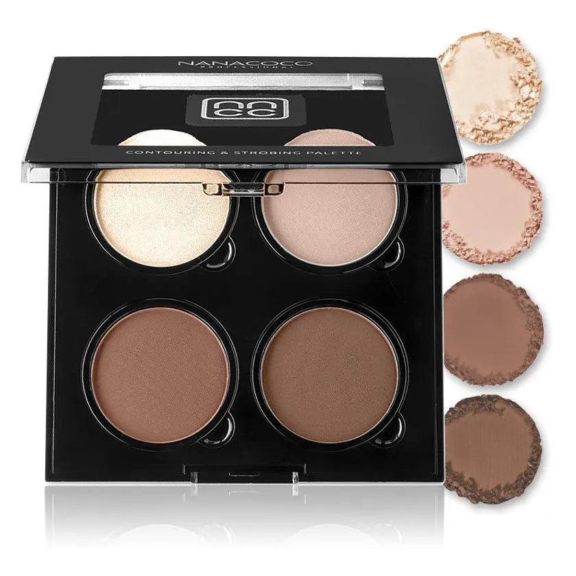 NANACOCO PRO Contouring and Strobing Quad Palette (Medium) % | product_vendor%