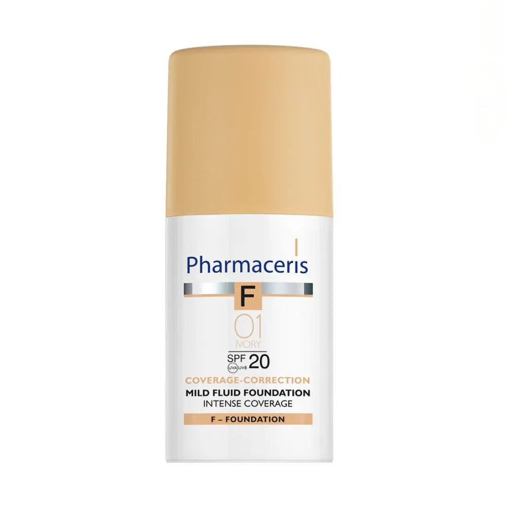 PHARMACERIS F Intense Coverage Foundation SPF20 30ml (01 Ivory) % | product_vendor%