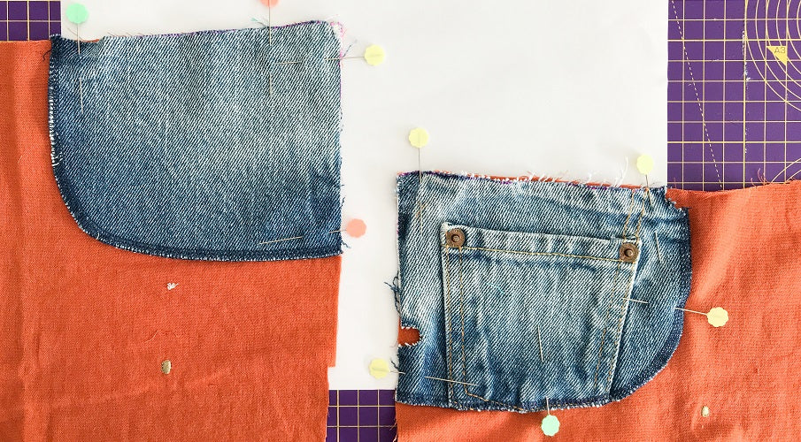 halfmoon 101 JEANS | sew along front pockets and back yokes