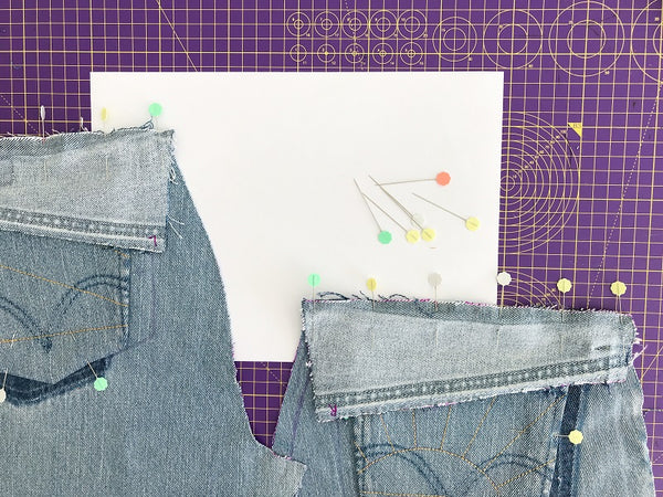 halfmoon 101 JEANS | sew along front pockets and back yokes