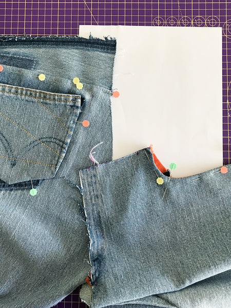 halfmoon 101 JEANS | sew along front pockets and back yokes