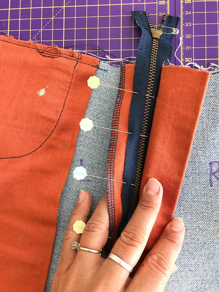 halfmoon 101 JEANS | sew along zipper fly