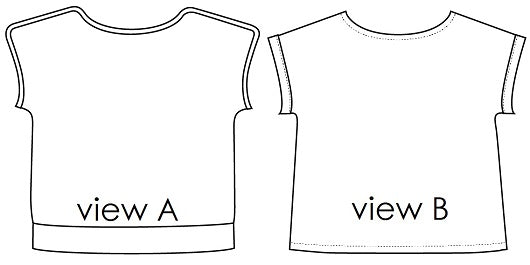 LA BREA tee line drawings | PDF sewing pattern | halfmoon ATELIER