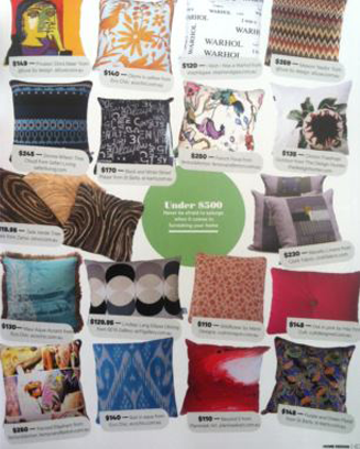 Beyond 5 art cushion by Planinsek Art Home Design magazine. 