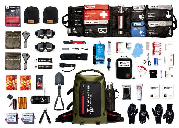 Our best-selling go bag <a href="/products/the-seventy2-pro" target="_blank" rel="noopener noreferrer">The Seventy2 Pro Survival System </a>, is built and ready to go with over 60 premium survival tools for 2 people.