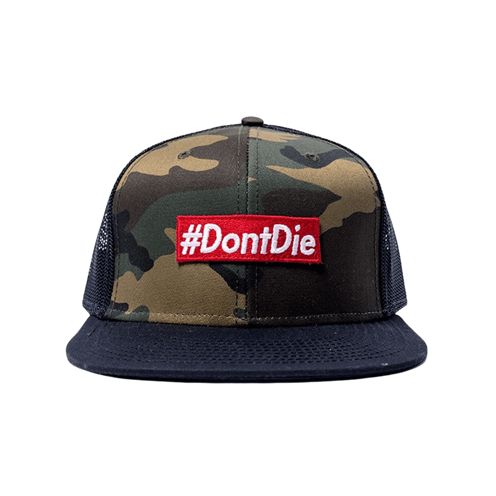 Don't Die - Camo 6-Panel Mesh Trucker Hat