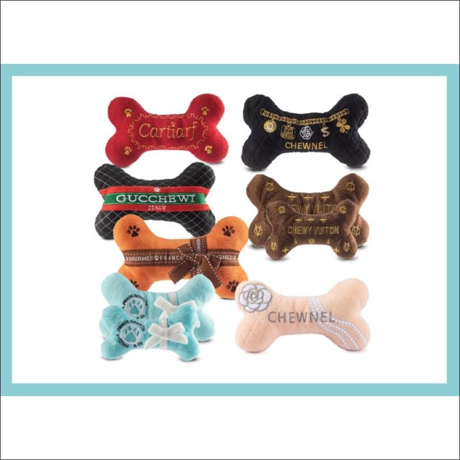 Chewy Vuitton Bone Dog Toy  Designer Puppy Boutique at